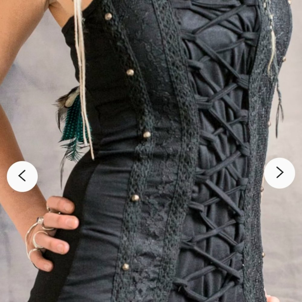 Adjustable Goth steampunk corset top
